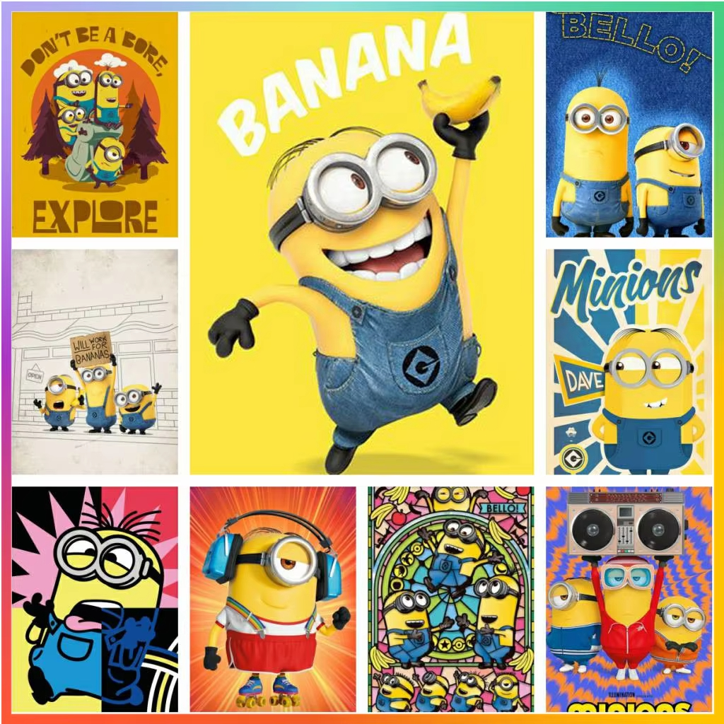 Resin Art Home Decor - Cartoon Lovely Cute-M-Minions Diamond Painting Puzzle
