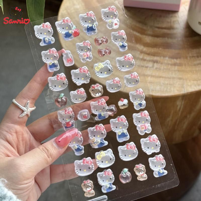 Resin Art Phone Case - Anime Hello Kitty Kuromi 3D Stickers