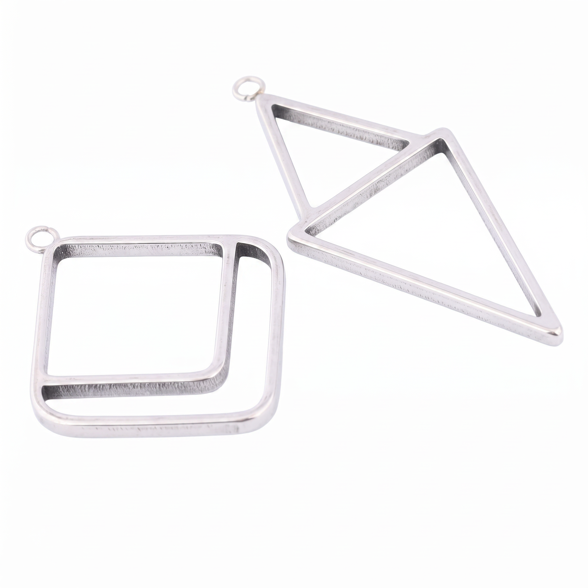 Resin Art Jewelry Kit - 10pcs Square Triangle 3mm Thick Open