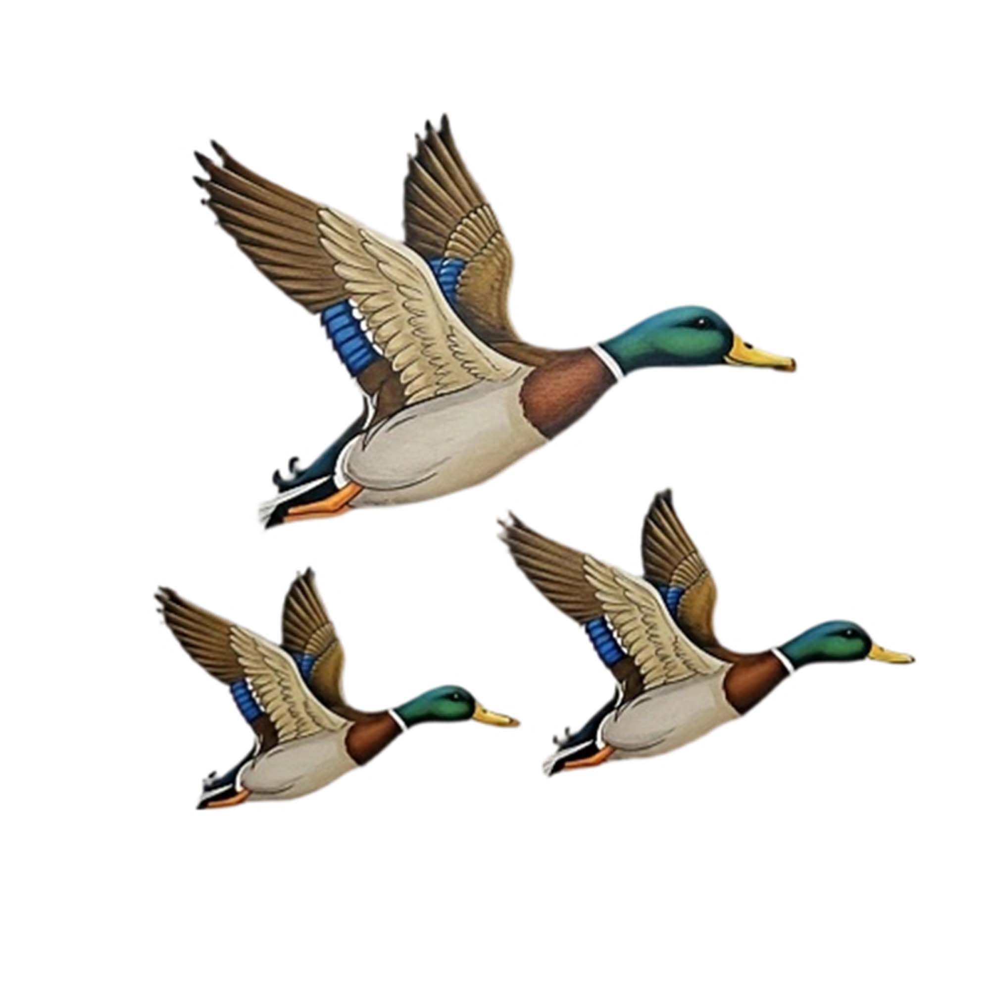 Resin Art And Wood - 3Pcs Wild Duck Wall Arts Unique