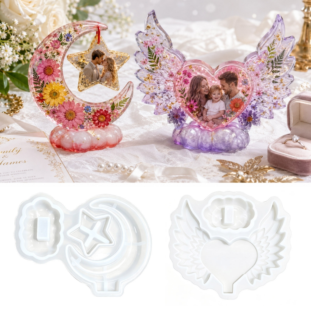 Resin Art Design - S0308 Heart Shaped Photo Frame Ornament