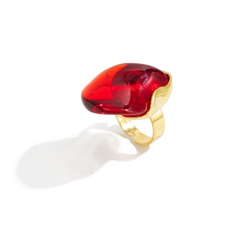 Resin Art Ring Design - 31BB Fashion Forward Vintage Geometric Art