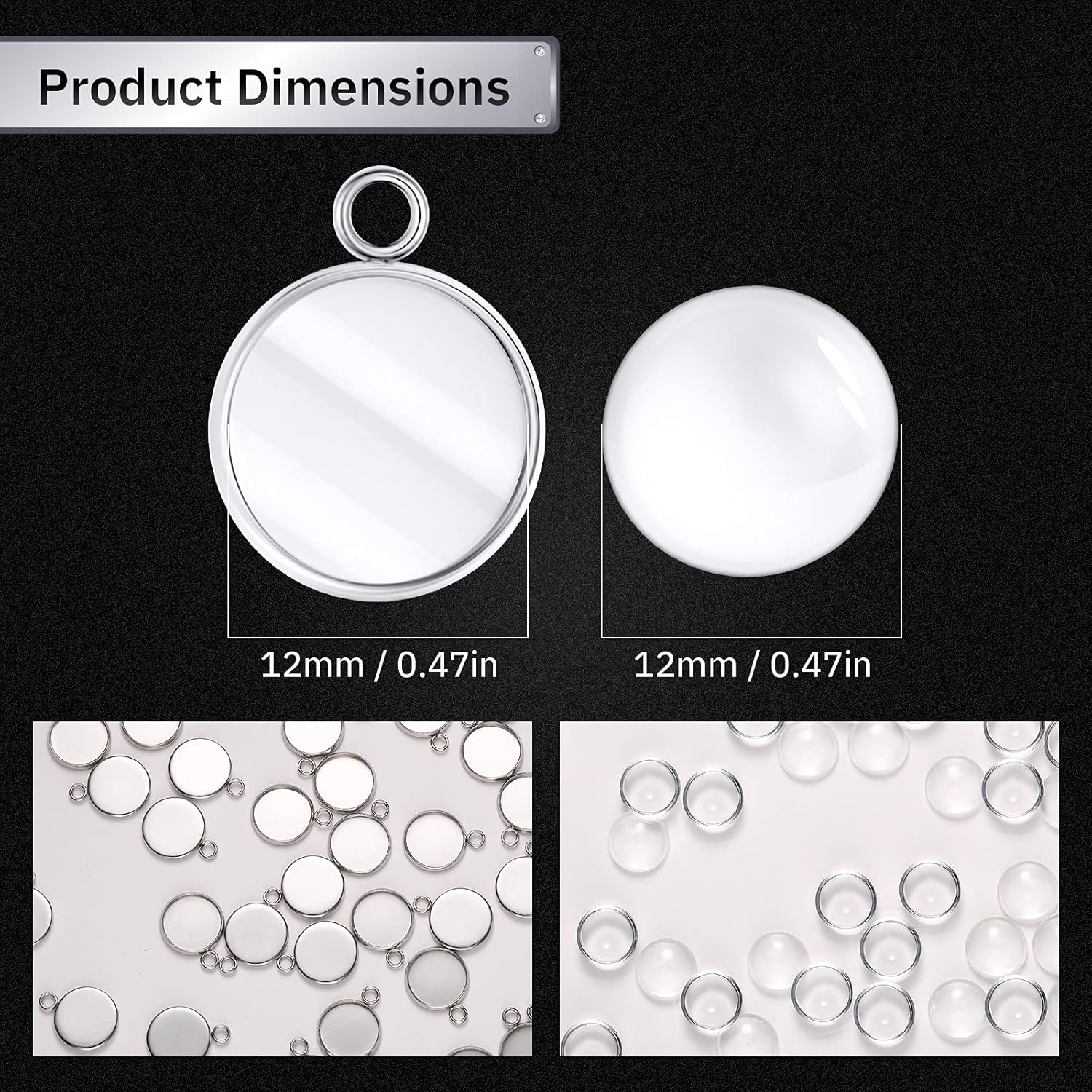 20 Pieces Stainless Steel Roun - Resin Art Earrings incelemesi ve fiyatı