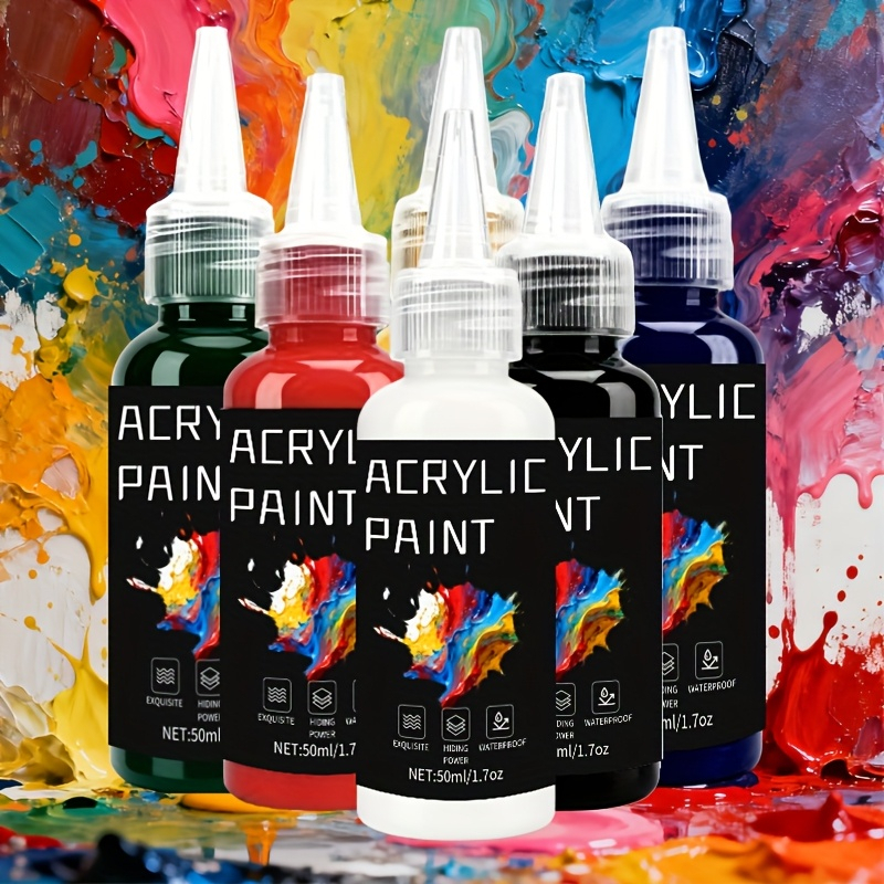 Acrylic Paint Set 6 Colors 50m - Resin Art And Wood incelemesi ve fiyatı
