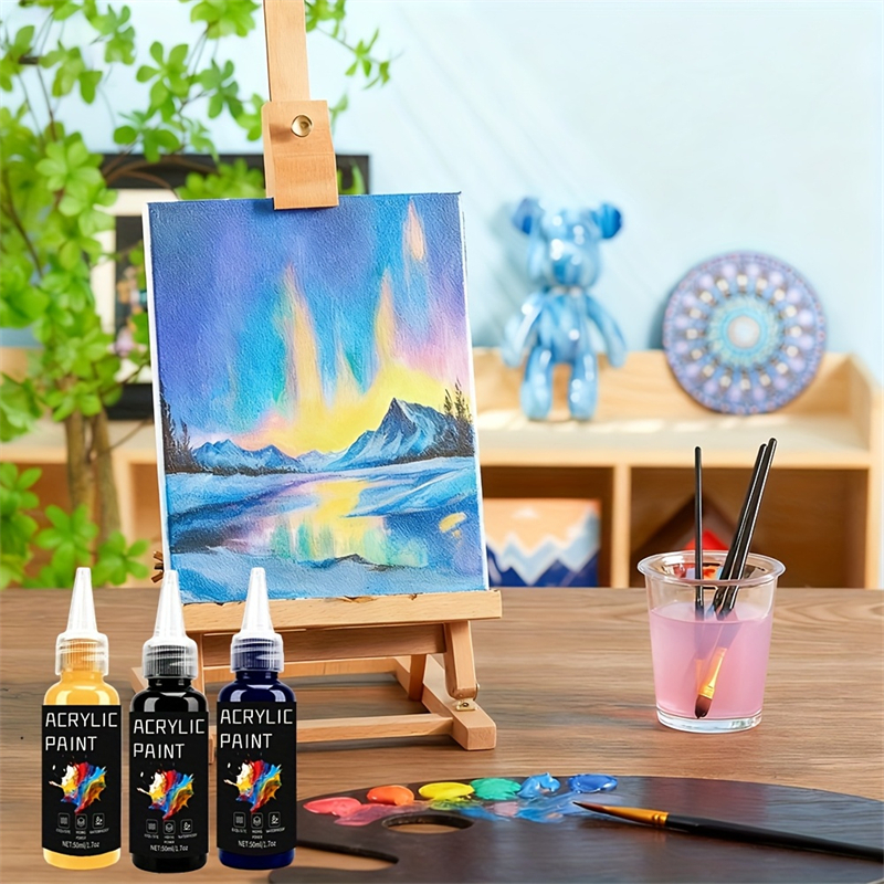 Acrylic Paint Set 6 Colors 50m - Resin Art And Wood incelemesi ve fiyatı