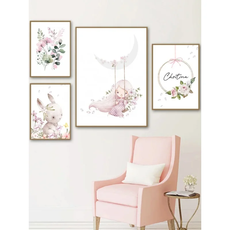 Nordic Cartoon Aesthetics Wall - Resin Art Name incelemesi ve fiyatı
