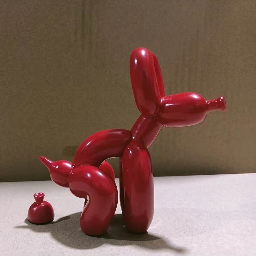 Modern Art Squat Balloon Dog A - Resin Art And Wood incelemesi ve fiyatı