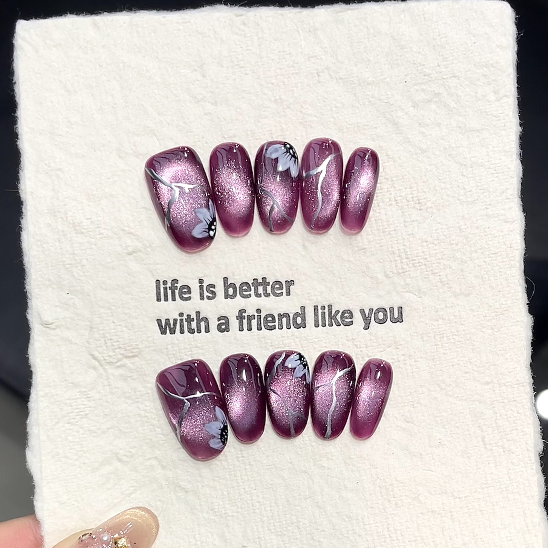 10pcs Handmade Pressed Oval Na - Resin Art Flowers incelemesi ve fiyatı