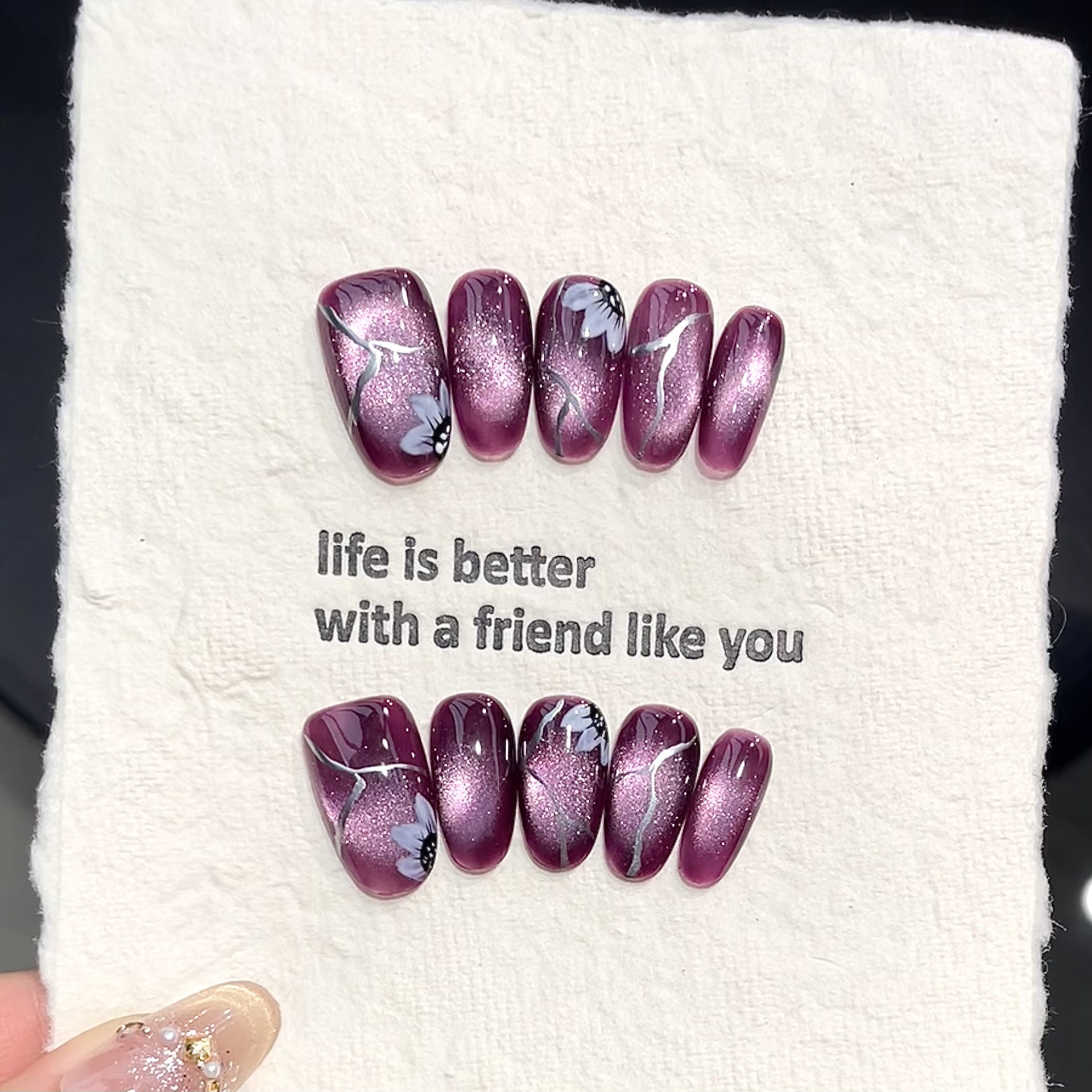 10pcs Handmade Pressed Oval Na - Resin Art Flowers incelemesi ve fiyatı