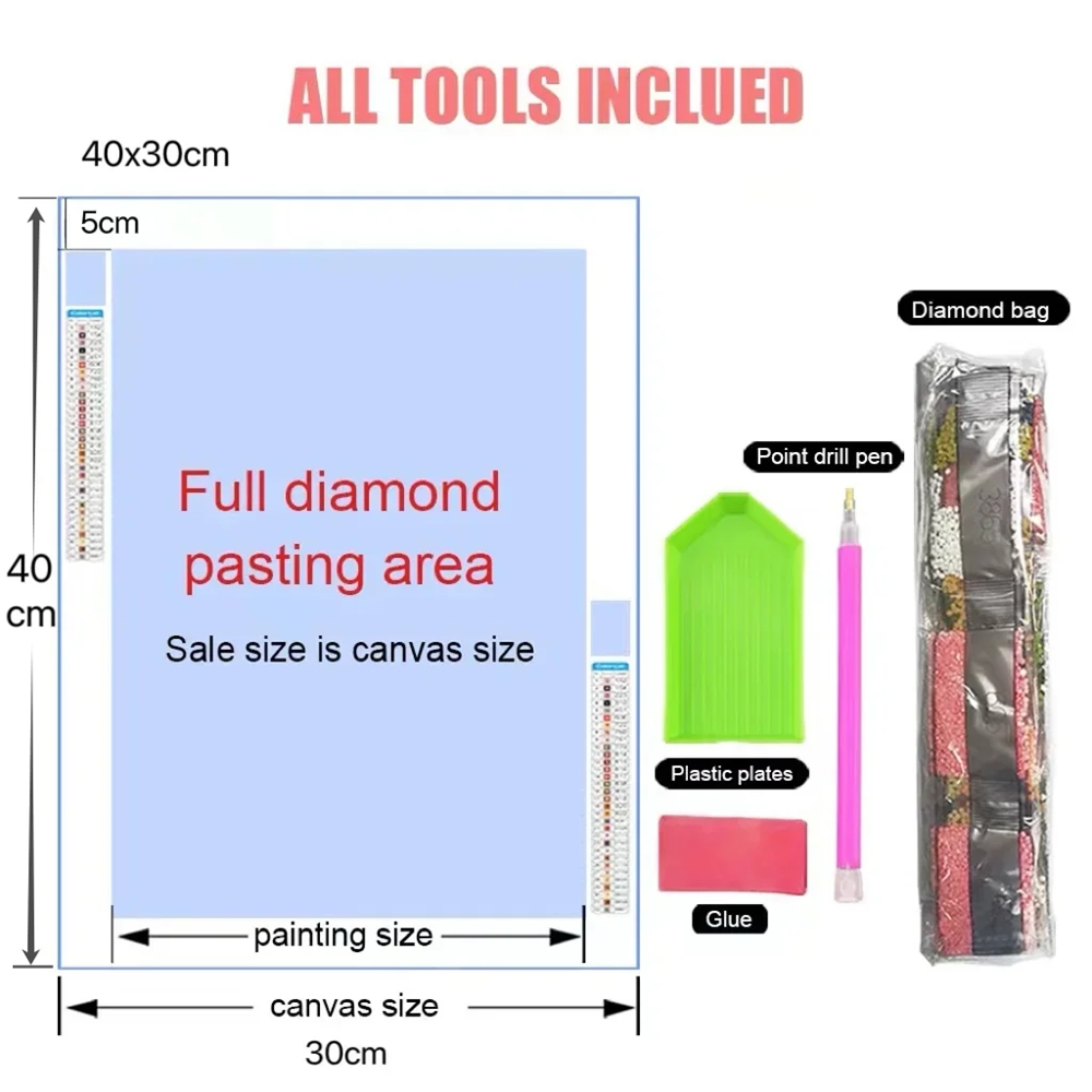 1pc frameless 5d DIY Diamond A - Resin Art Bali incelemesi ve fiyatı