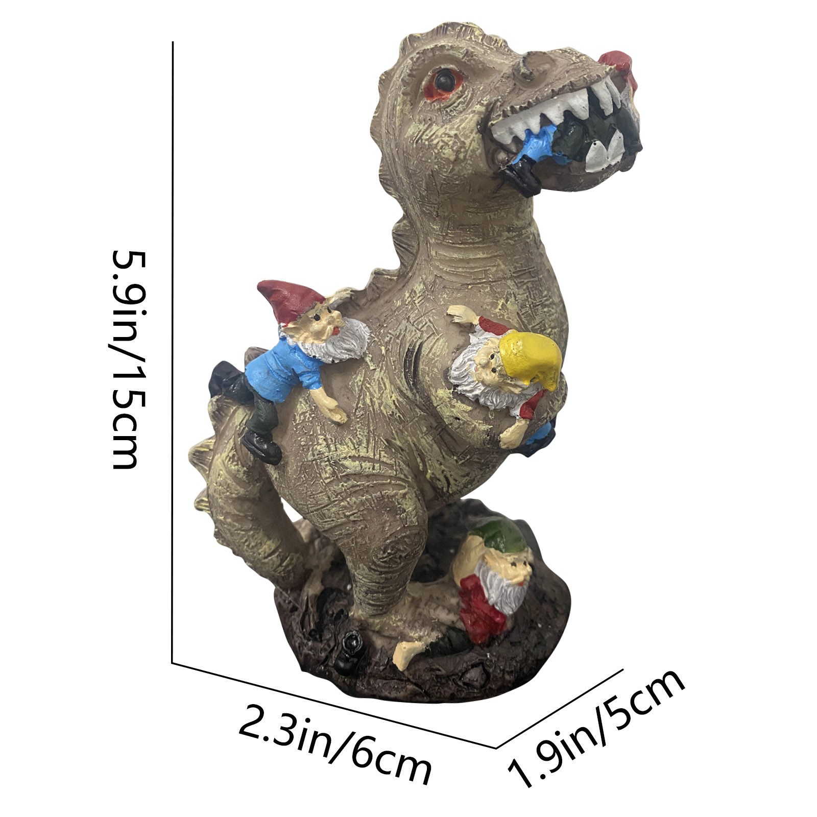 Mischievous Dinosaur Garden Ea - Resin Art Home Decor incelemesi ve fiyatı