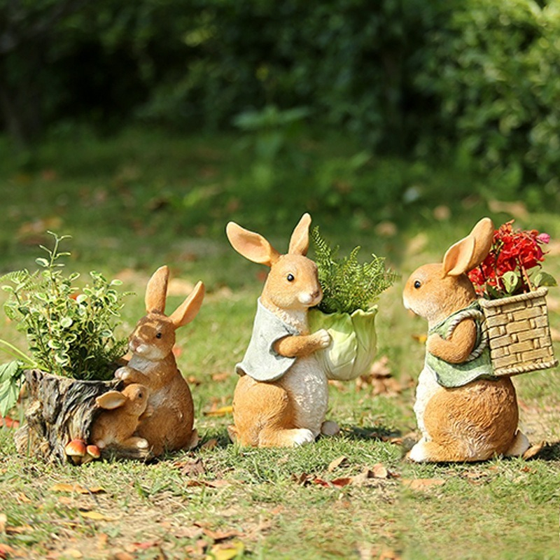 Outdoor Garden Statues Rabbit  - Resin Art Gift incelemesi ve fiyatı