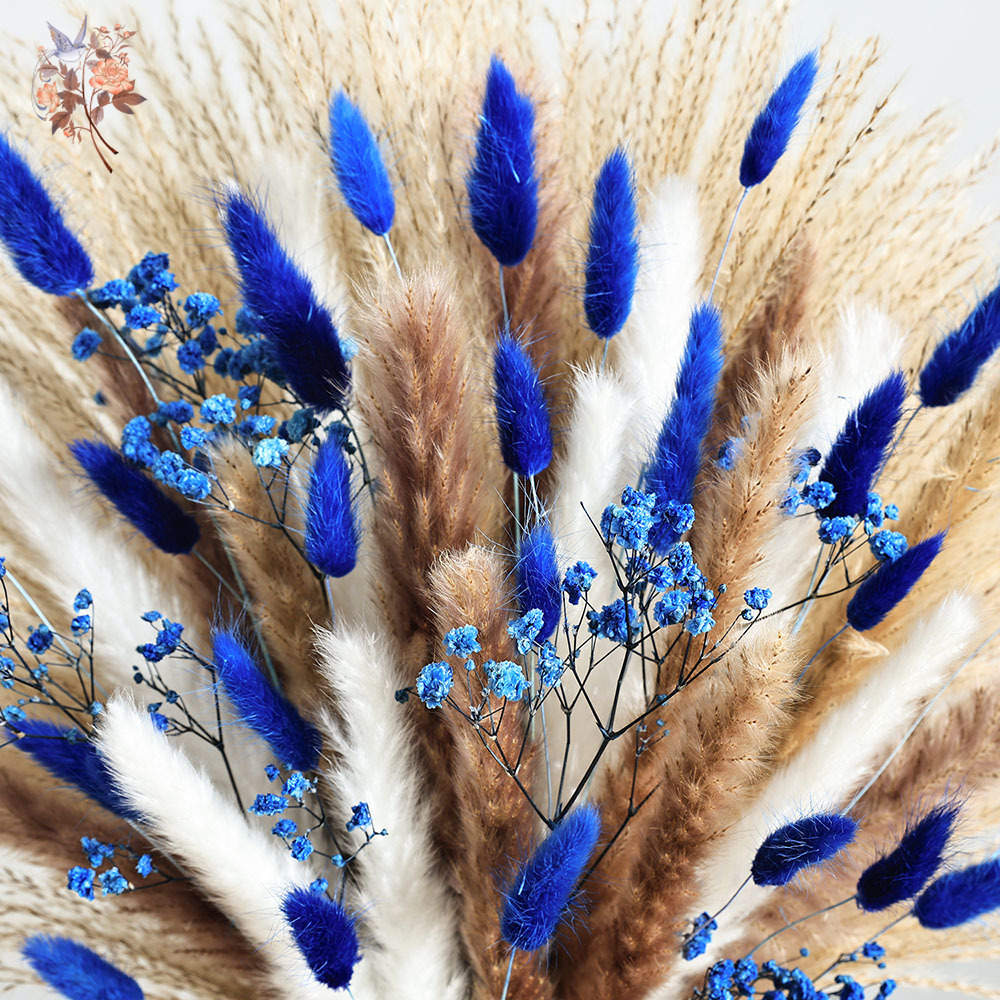 70 Stem Blue Fluffly Rabbit Ta - Dried Flower Pressed incelemesi ve fiyatı