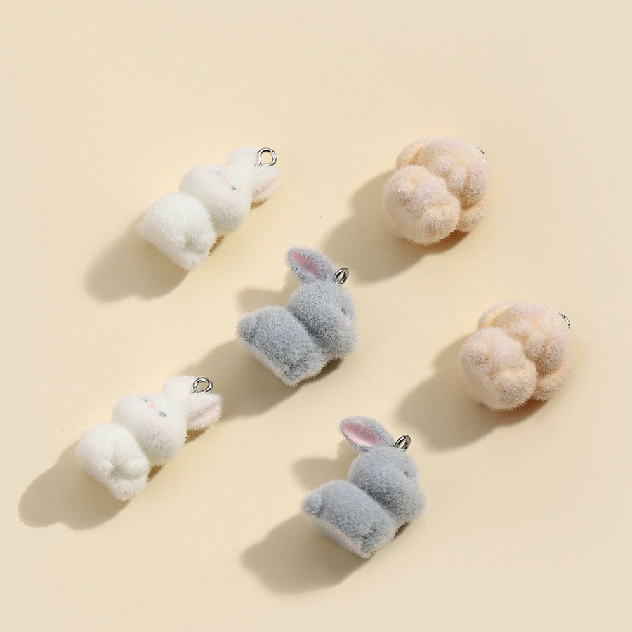 3PCS Plush resin three-dimensi - Resin Art Earrings incelemesi ve fiyatı