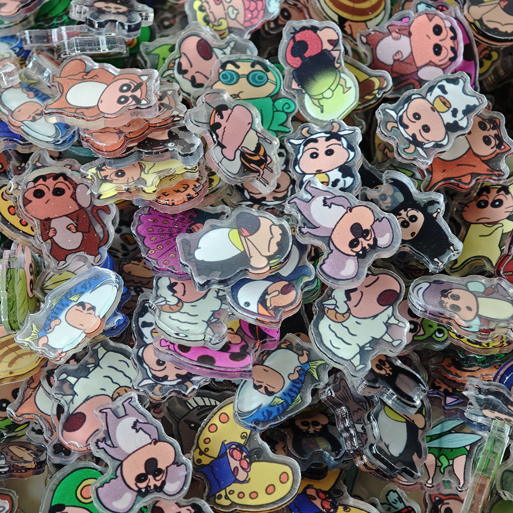 50pcs/set Cartoon Crayon Shin- - Resin Art Phone Case incelemesi ve fiyatı
