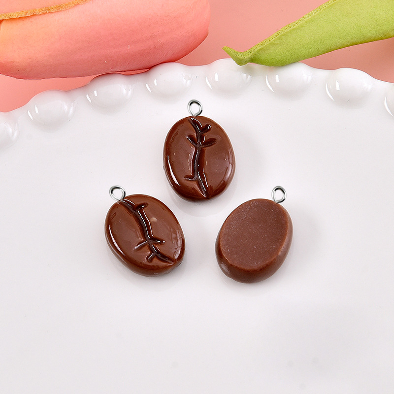 10pcs Coffee Beans Resin Penda - Resin Art Earrings incelemesi ve fiyatı