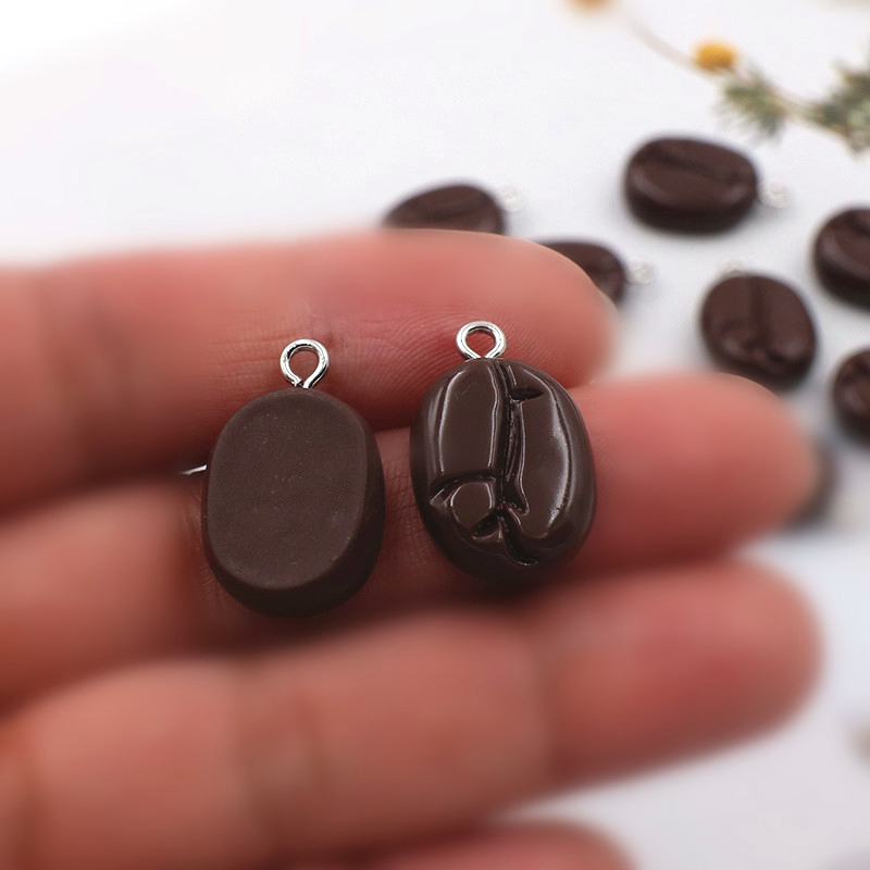 10pcs Coffee Beans Resin Penda - Resin Art Earrings incelemesi ve fiyatı