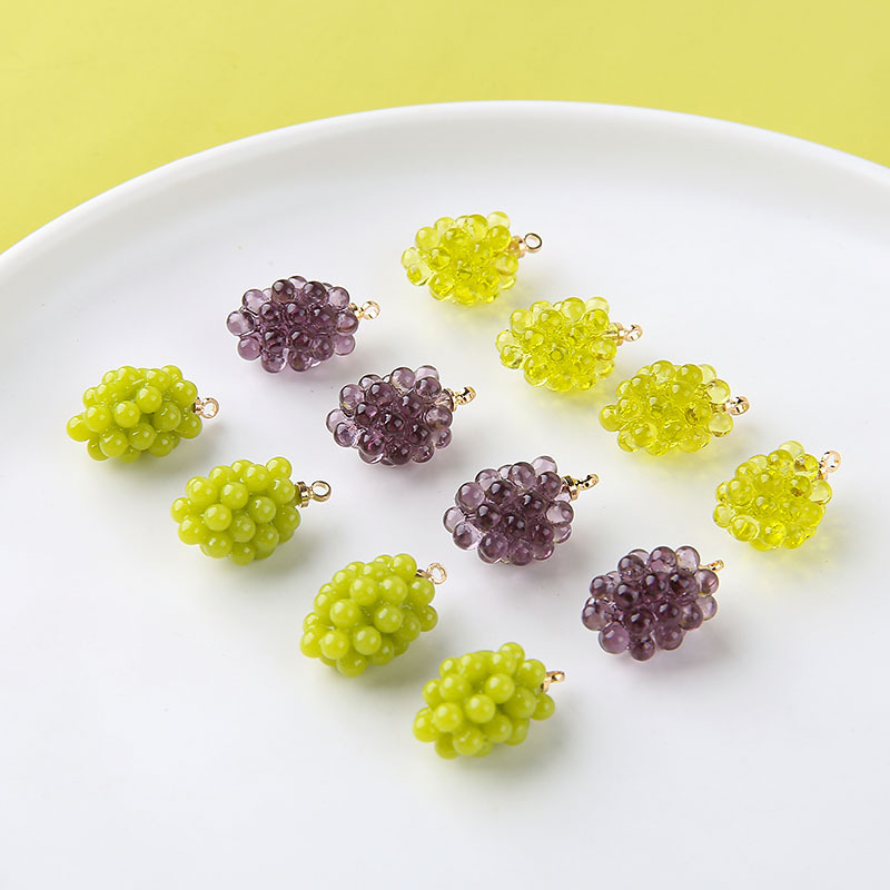 6pcs Cute Little Grapes Resin  - Resin Art Earrings incelemesi ve fiyatı