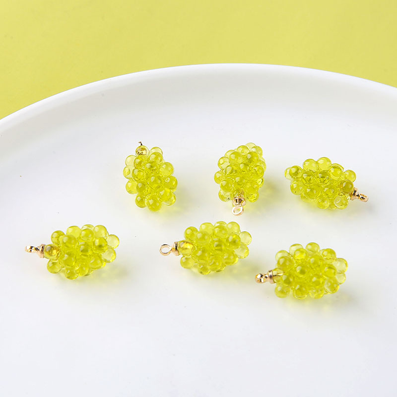 6pcs Cute Little Grapes Resin  - Resin Art Earrings incelemesi ve fiyatı