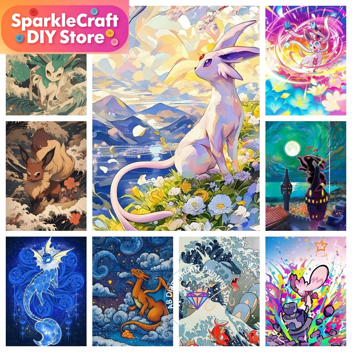 1pc frameless Pikachu Charizar - Resin Art Gift incelemesi ve fiyatı