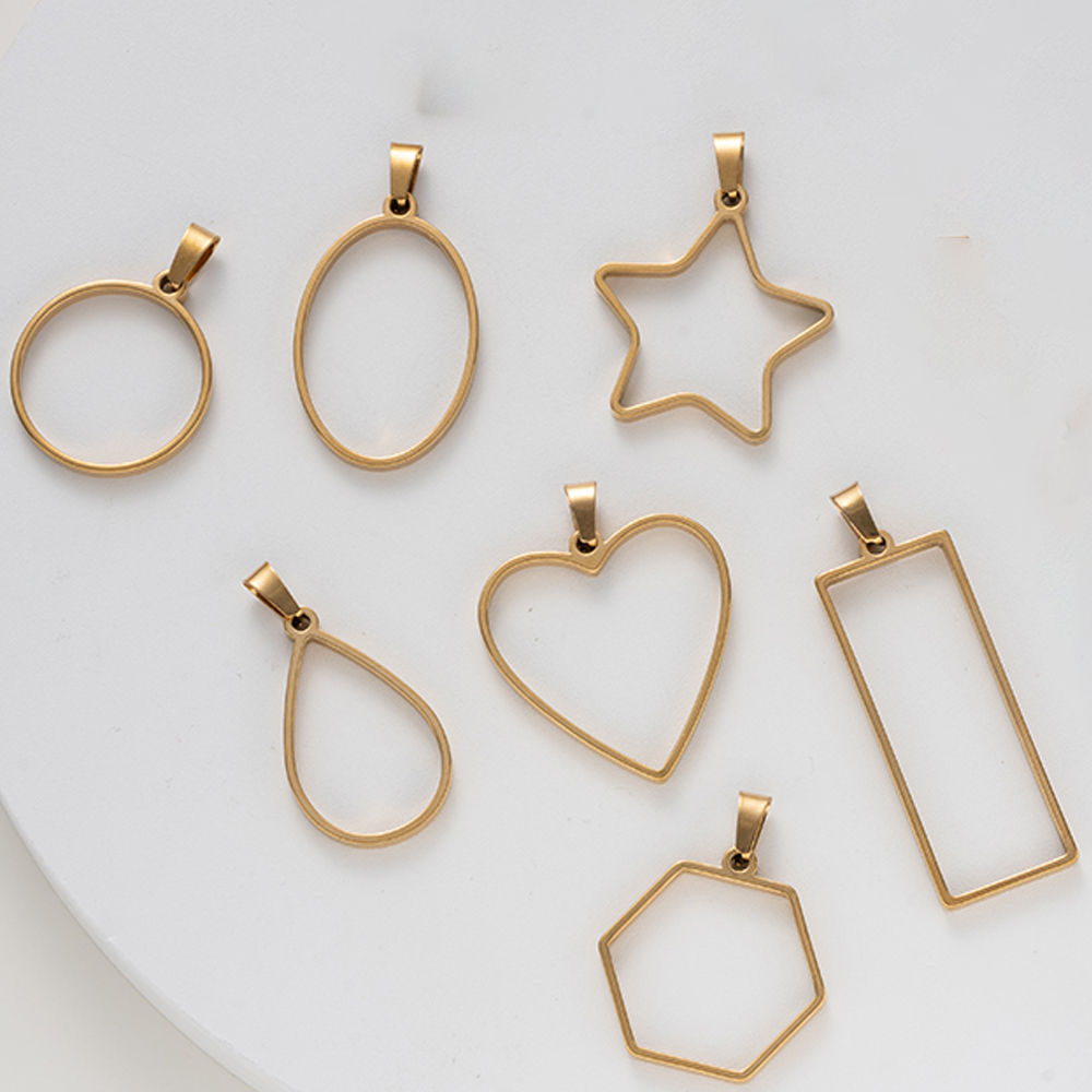5pcs Stainless Steel Open Back - Resin Art Earrings incelemesi ve fiyatı