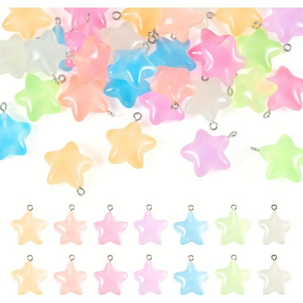 6/24/40pcs Mixed Color Luminou - Resin Art Earrings incelemesi ve fiyatı