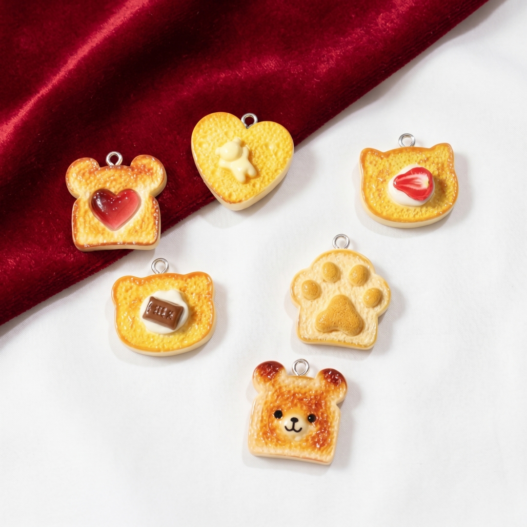 10pcs Resin Plastic Bread Pend - Resin Art Earrings incelemesi ve fiyatı