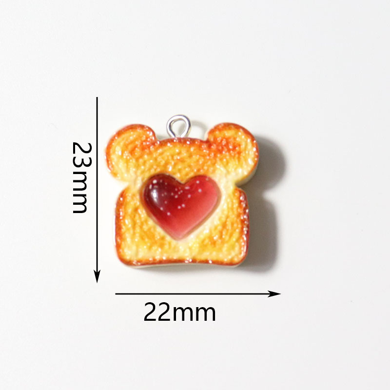 10pcs Resin Plastic Bread Pend - Resin Art Earrings incelemesi ve fiyatı