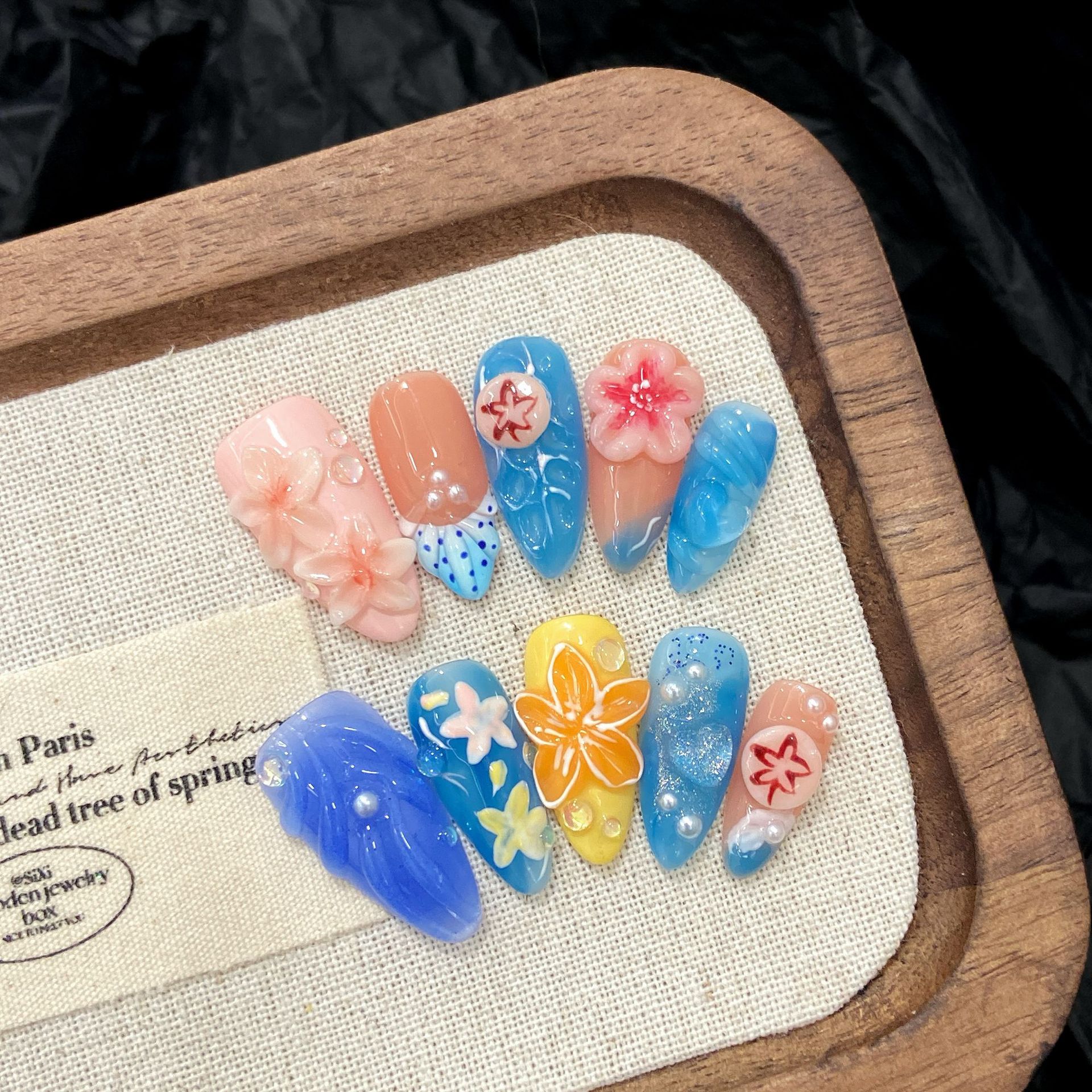 10pcs Pure Hand Pressed Almond - Resin Art Flowers incelemesi ve fiyatı