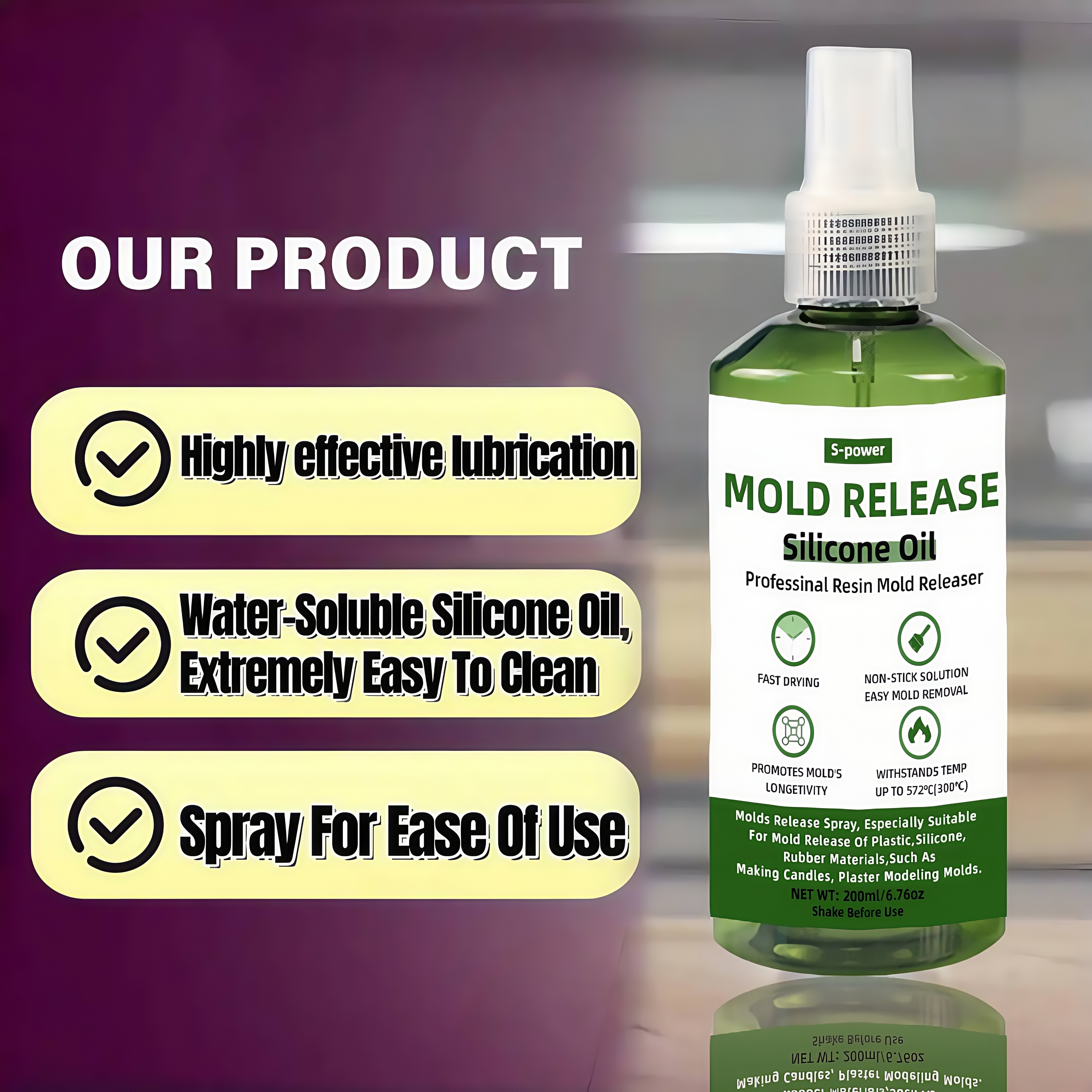 3.3oz Molds Silicone Oil Relea - Release Spray Silicone incelemesi ve fiyatı