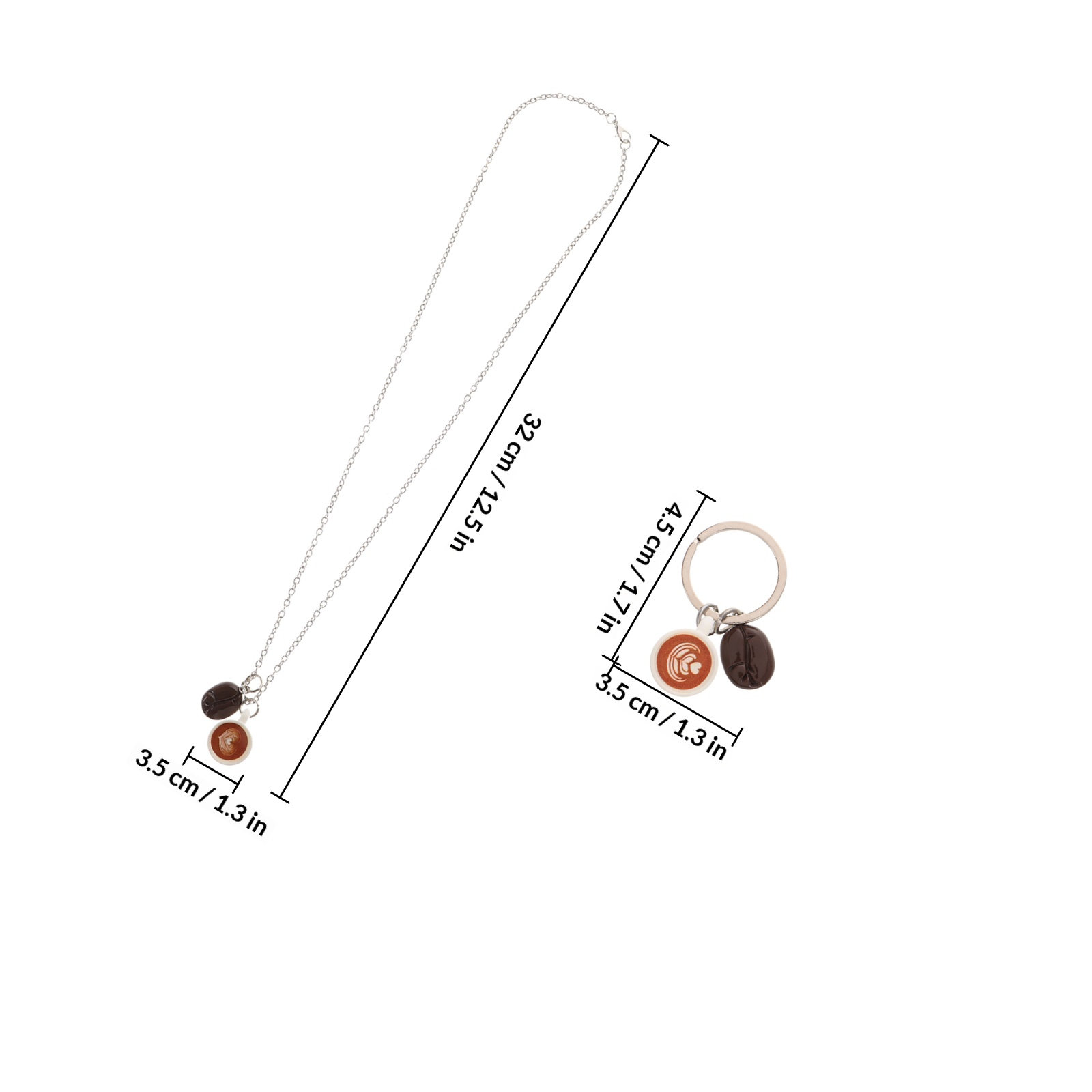 Coffee Bean Shaped Heart Penda - Resin Art Ring Design incelemesi ve fiyatı