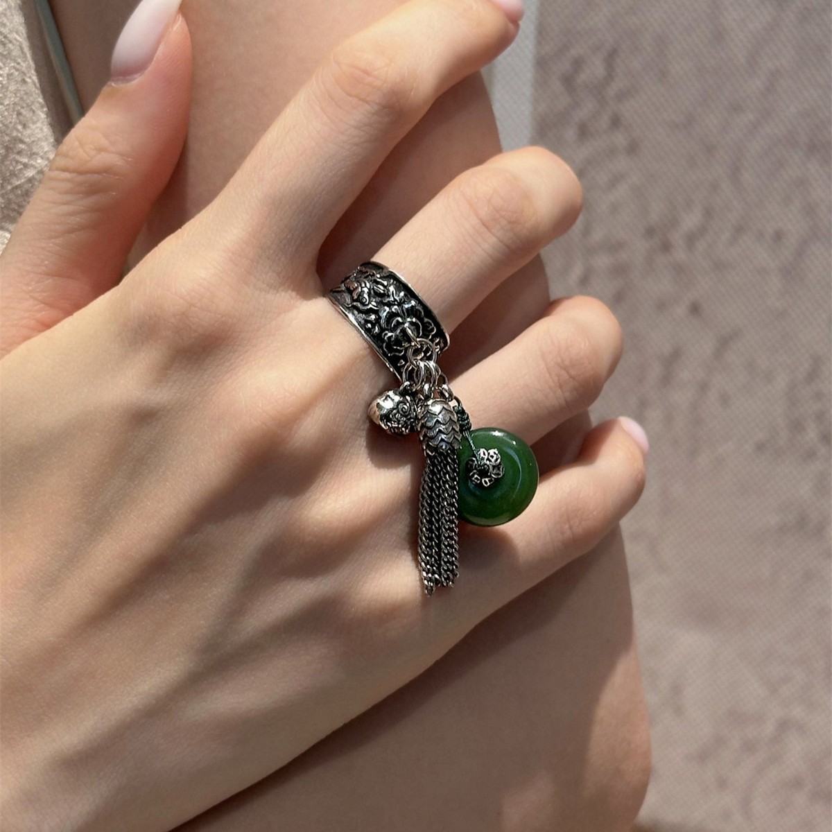 WJFH-ARTS New Chinese Style Vi - Resin Art Ring Design incelemesi ve fiyatı