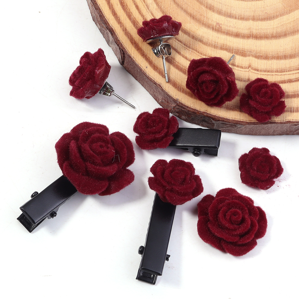 20pcs Resin Rose Flower Wine R - Resin Art Earrings incelemesi ve fiyatı