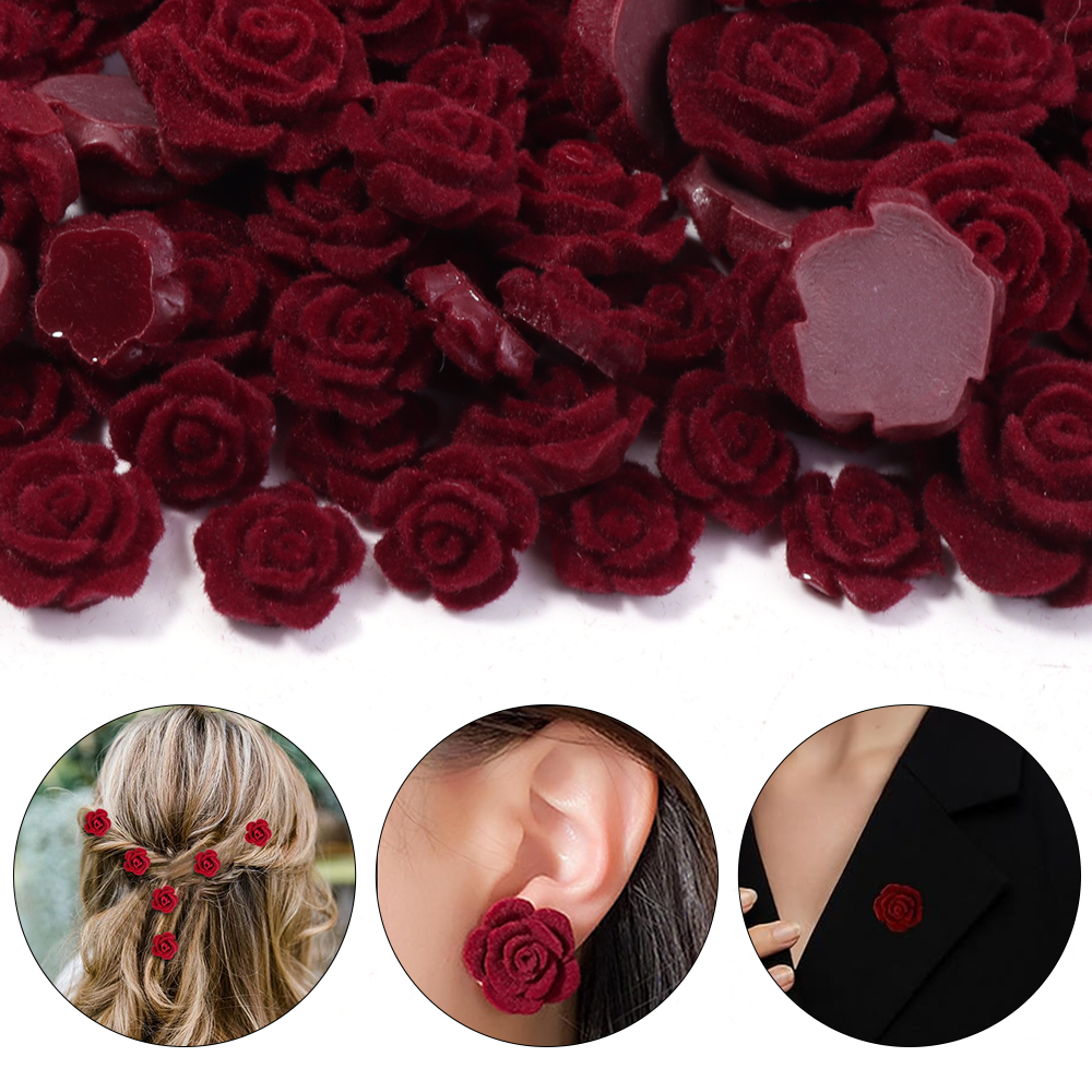 20pcs Resin Rose Flower Wine R - Resin Art Earrings incelemesi ve fiyatı