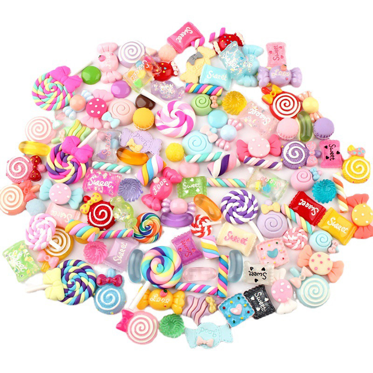 30pcs Random Candy Slime Charm - Resin Art Jewelry Kit incelemesi ve fiyatı
