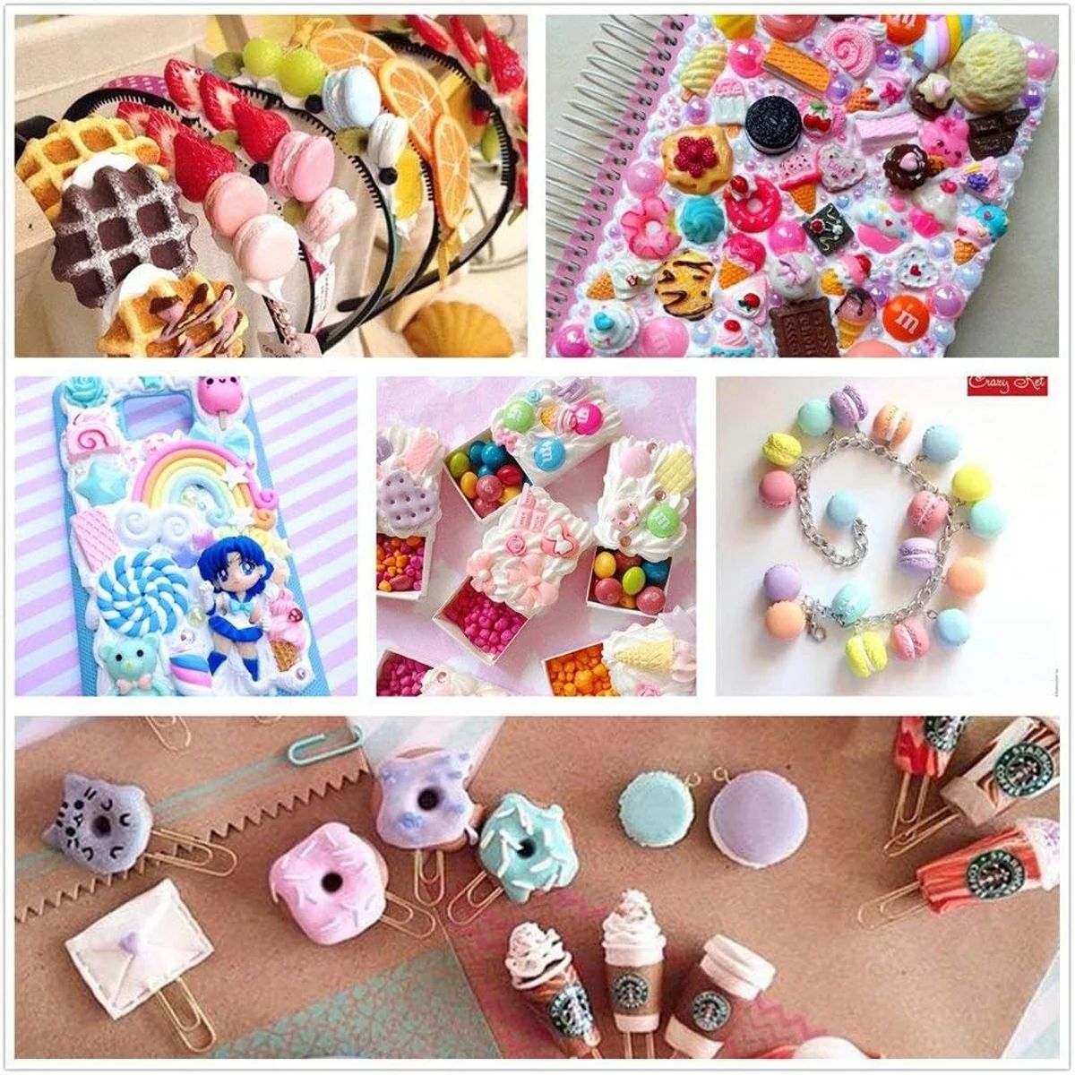 30pcs Random Candy Slime Charm - Resin Art Jewelry Kit incelemesi ve fiyatı