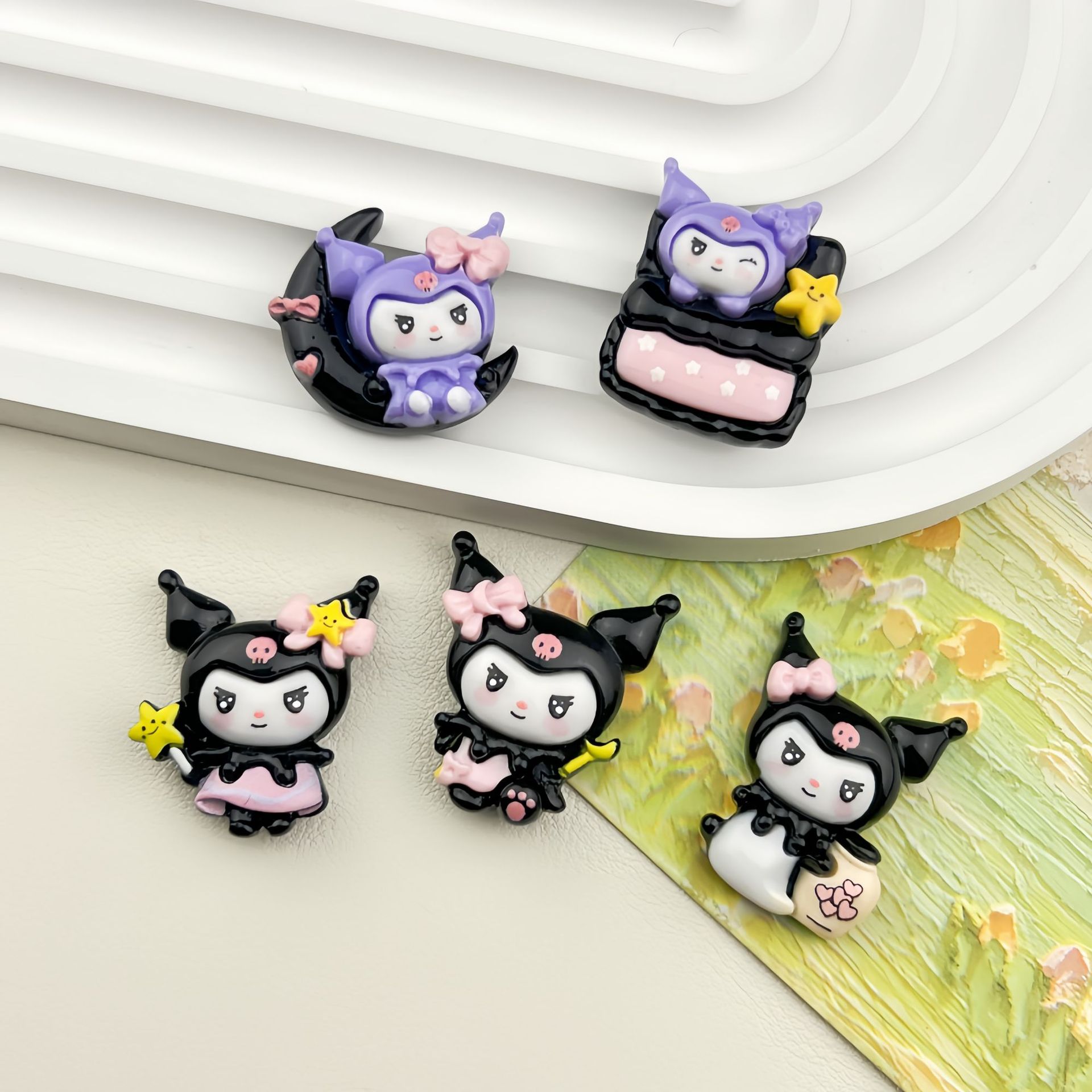 5pcs Cartoon small card good n - Resin Art Phone Case incelemesi ve fiyatı