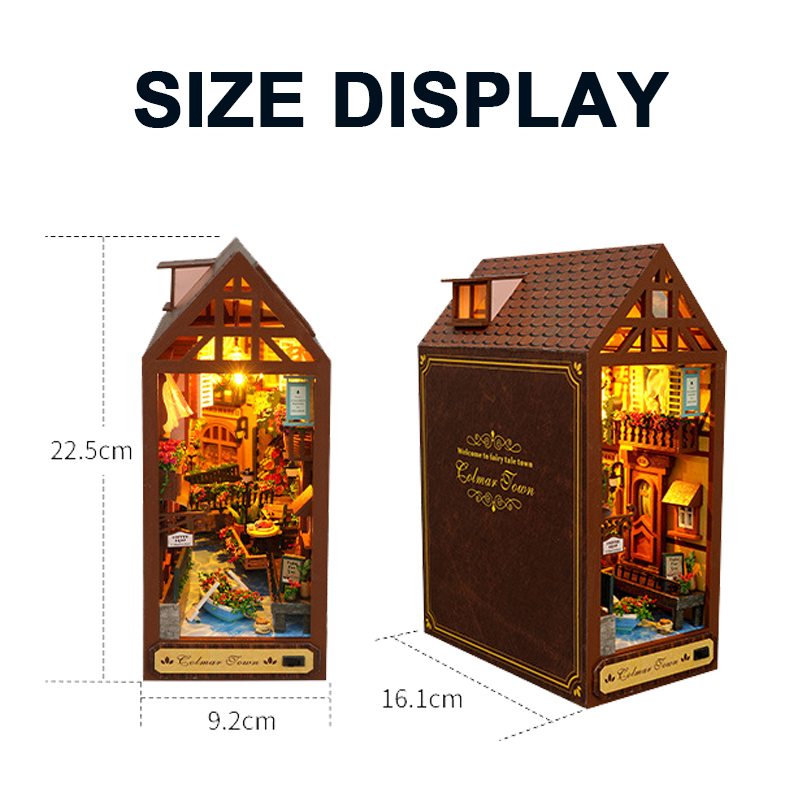 DIY Wooden Book Nook Retro Col - Resin Art And Wood incelemesi ve fiyatı