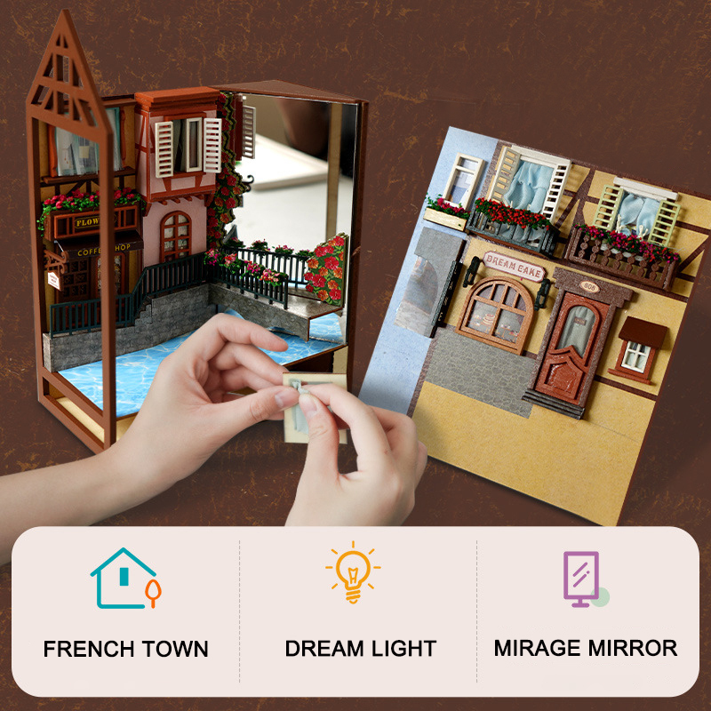 DIY Wooden Book Nook Retro Col - Resin Art And Wood incelemesi ve fiyatı