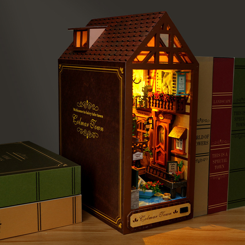 DIY Wooden Book Nook Retro Col - Resin Art And Wood incelemesi ve fiyatı