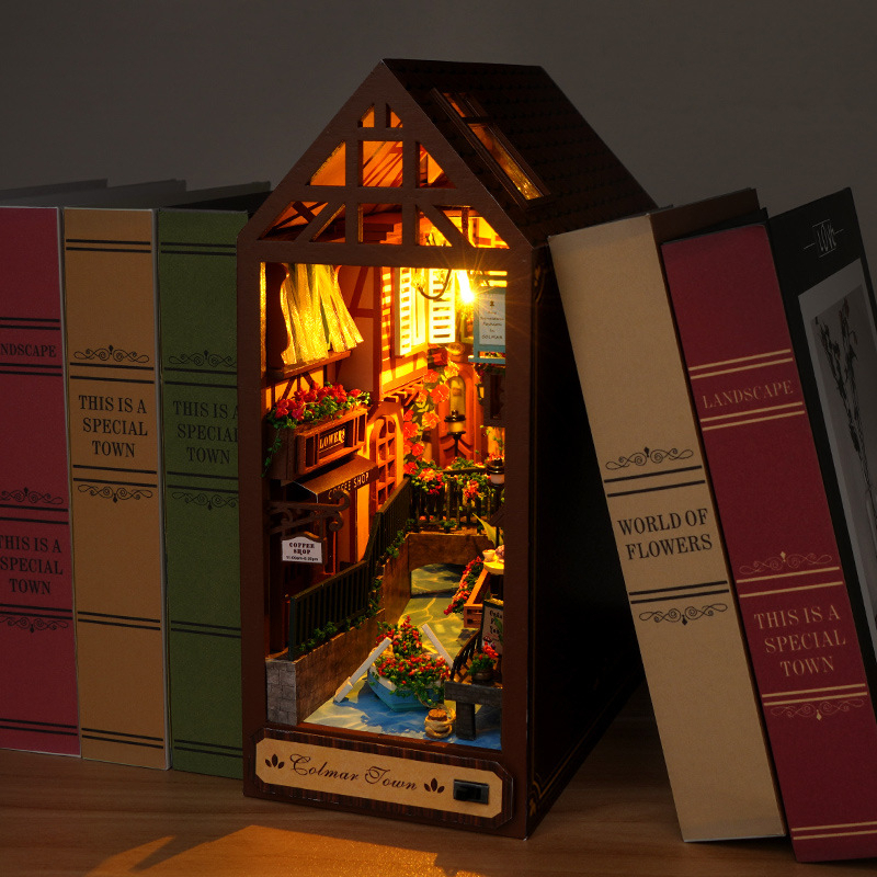 DIY Wooden Book Nook Retro Col - Resin Art And Wood incelemesi ve fiyatı