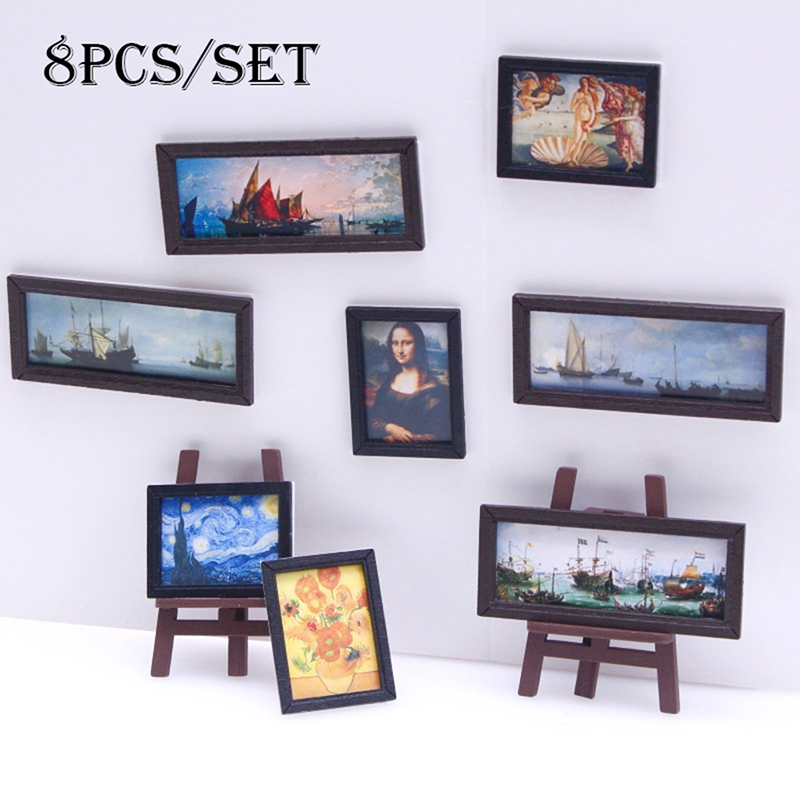 8Pcs 1:12 Dollhouse Vintage Oi - Resin Art And Wood incelemesi ve fiyatı