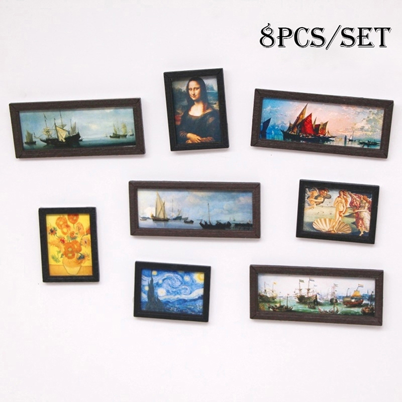 8Pcs 1:12 Dollhouse Vintage Oi - Resin Art And Wood incelemesi ve fiyatı