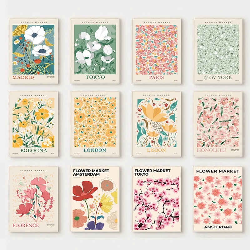 Flower Market Poster Printing  - Resin Art Name incelemesi ve fiyatı