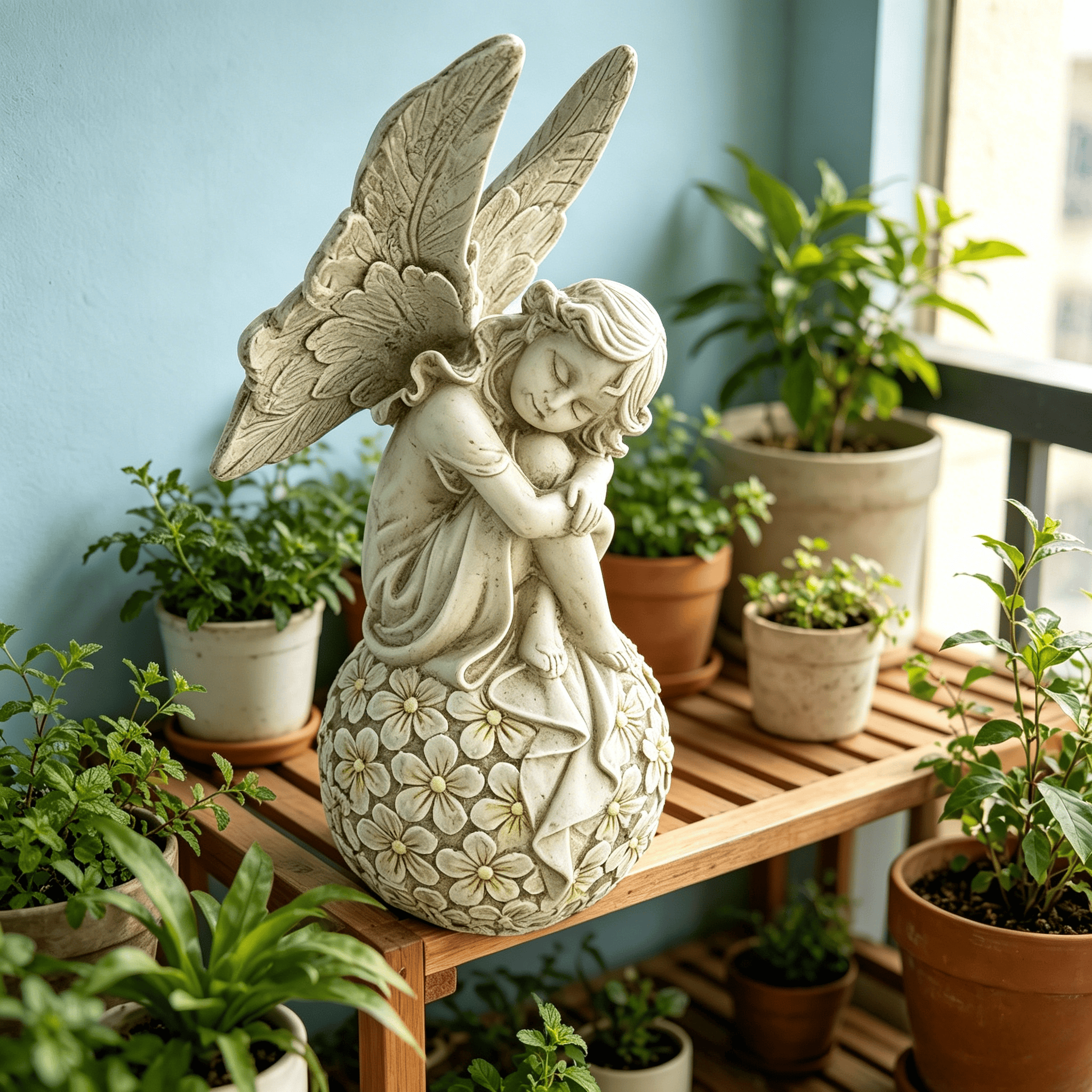 13.2-inch Garden Fairy Statue, - Resin Art Flowers incelemesi ve fiyatı