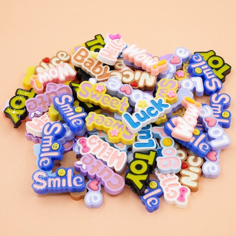 10Pcs Cute Flat Back Wow Luck  - Resin Art Phone Case incelemesi ve fiyatı