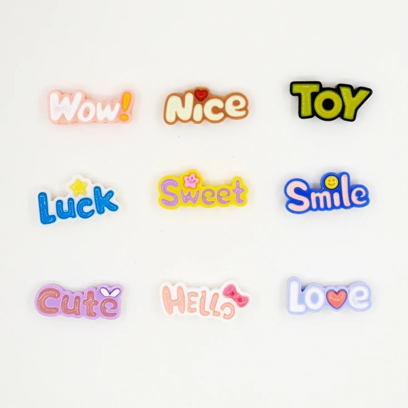 10Pcs Cute Flat Back Wow Luck  - Resin Art Phone Case incelemesi ve fiyatı