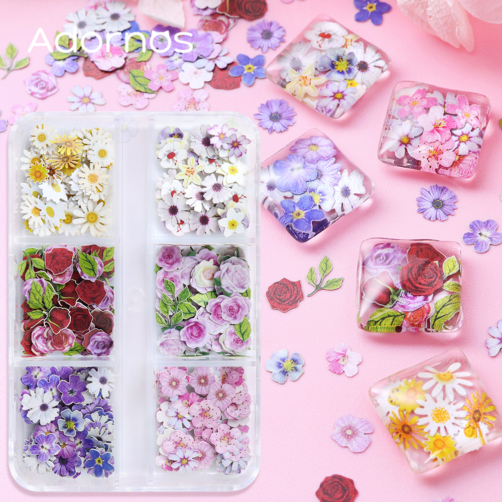 6 Grids Flowers Wood Pulp Chip - Resin Art And Wood incelemesi ve fiyatı