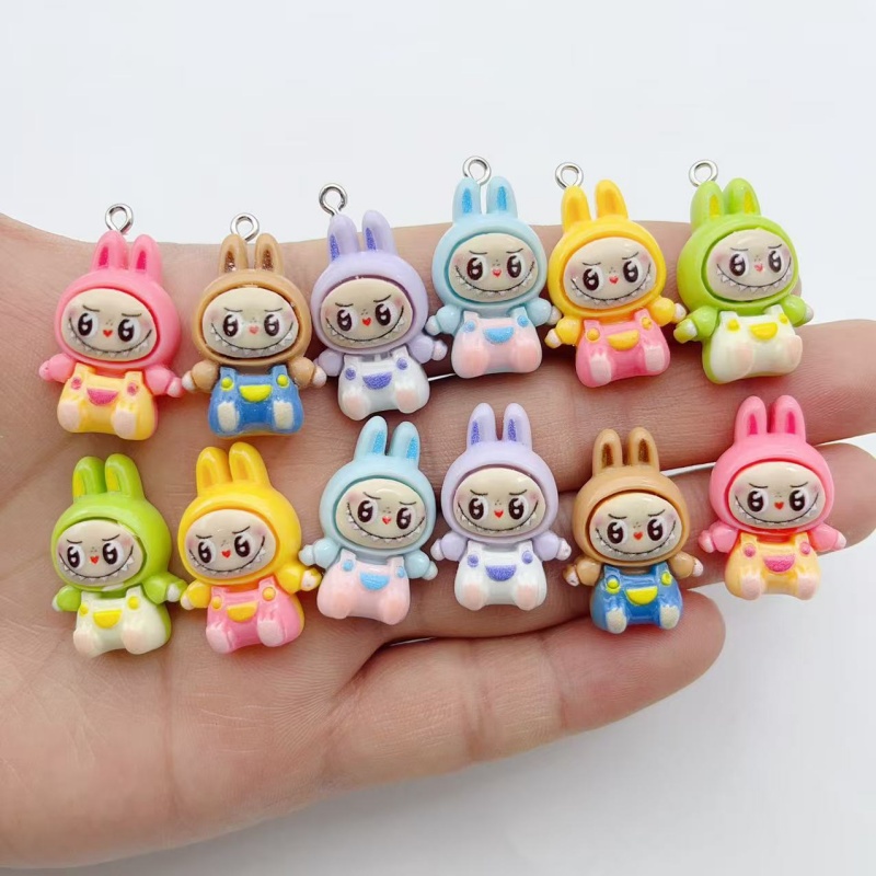 10Pcs Kawaii Rabbit Strawberry - Resin Art Earrings incelemesi ve fiyatı