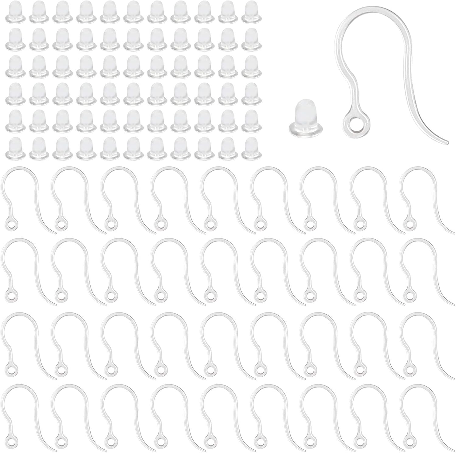 40pcs Clear Plastic Earring Ho - Resin Art Earrings incelemesi ve fiyatı